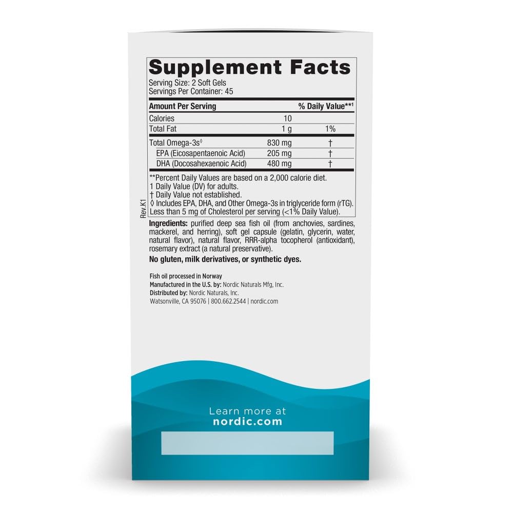 Nordic Naturals DHA, Strawberry - 90 Soft Gels - 830 mg Omega-3 - High-Intensity DHA Formula for Brain & Nervous System Support - Non-GMO - 45 Servings Nordic Naturals uk supplements