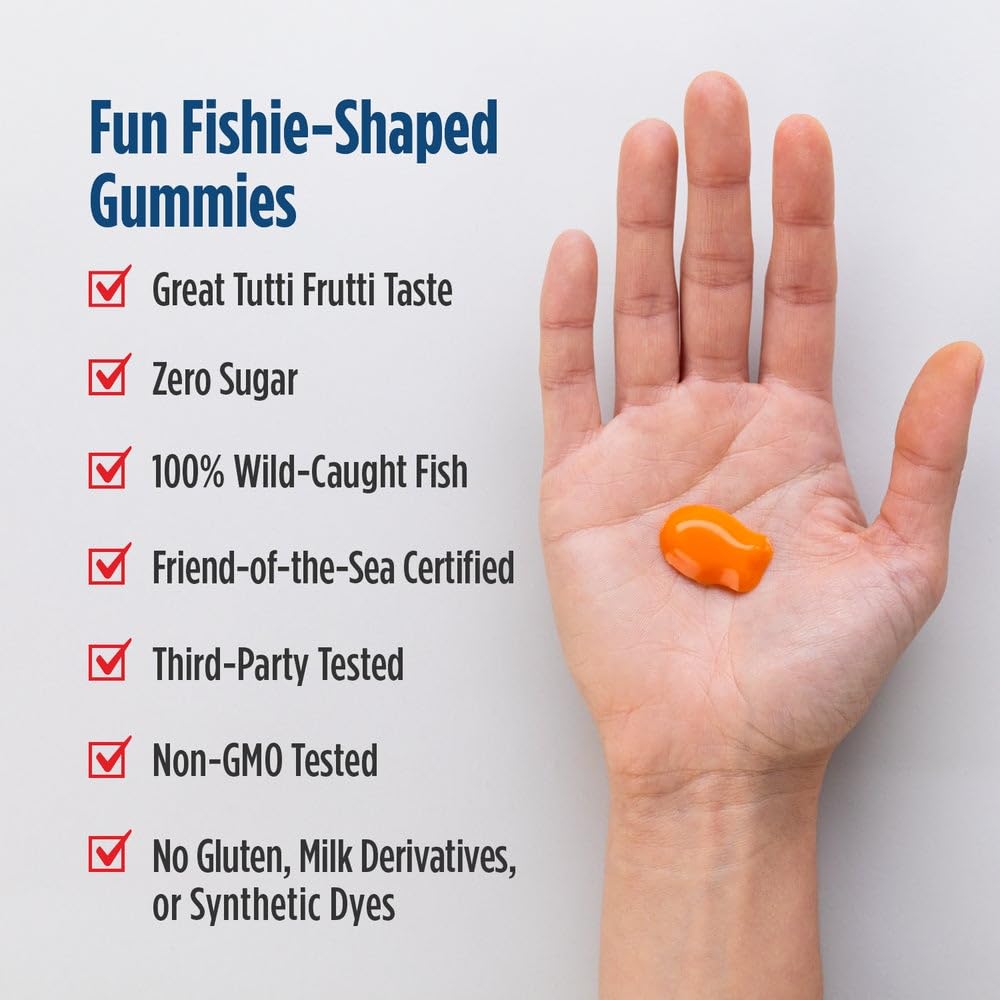 Nordic Naturals Nordic Omega-3 Fishies, Tutti Frutti - 36 Fishies - 300 mg Total Omega-3s with EPA & DHA - Healthy Brain, Mood, Vision & Immune System - Non-GMO - 36 Servings Nordic Naturals uk supplements