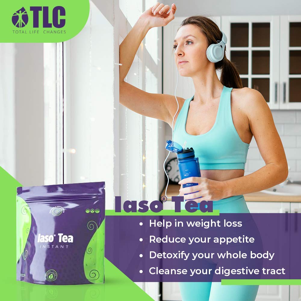 TLC Total Life Changes IASO Natural Detox Instant Herbal Tea - Expiration Date on the Top Total Life Changes uk supplements