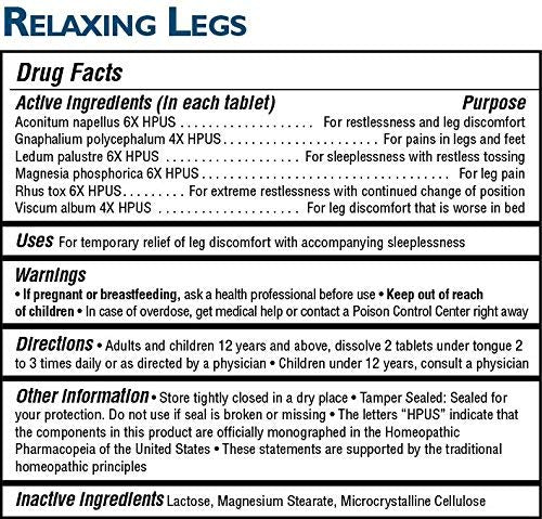 MagniLife Relaxing Legs 125 Count Quick Dissolve Tablets Relaxing Leg Cream PM 4oz Jar Restless Legs MagniLife uk supplements