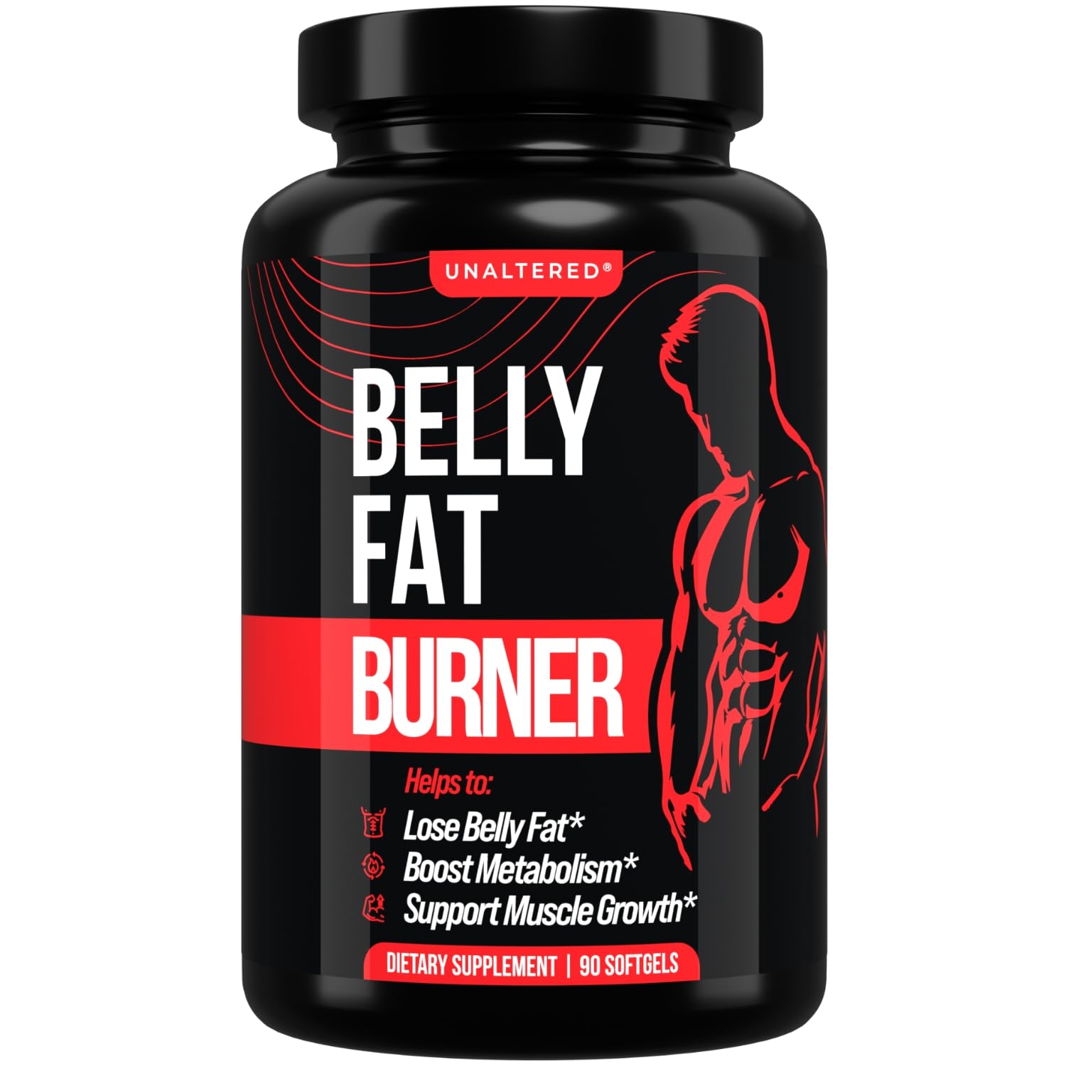 UNALTERED Belly Fat Burner for Men - Lose Belly Fat, Tighten Abs, Support Lean Muscle UNALTERED uk supplements