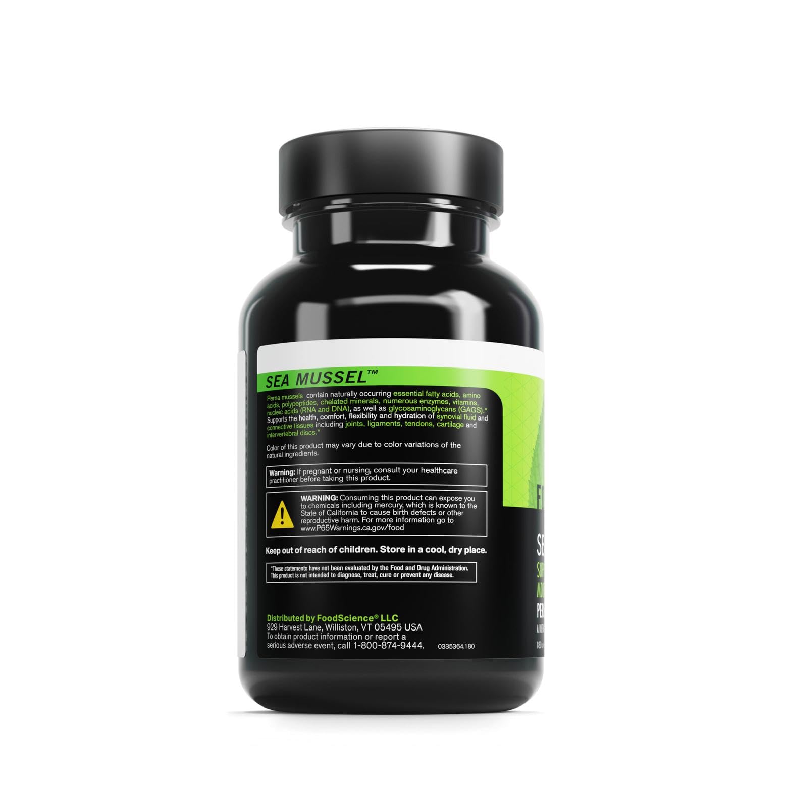 DAVINCI FoodScience of Vermont Sea Mussel, Green-Lipped Mussel Joint Supplement Capsules, 180 Count DAVINCI uk supplements