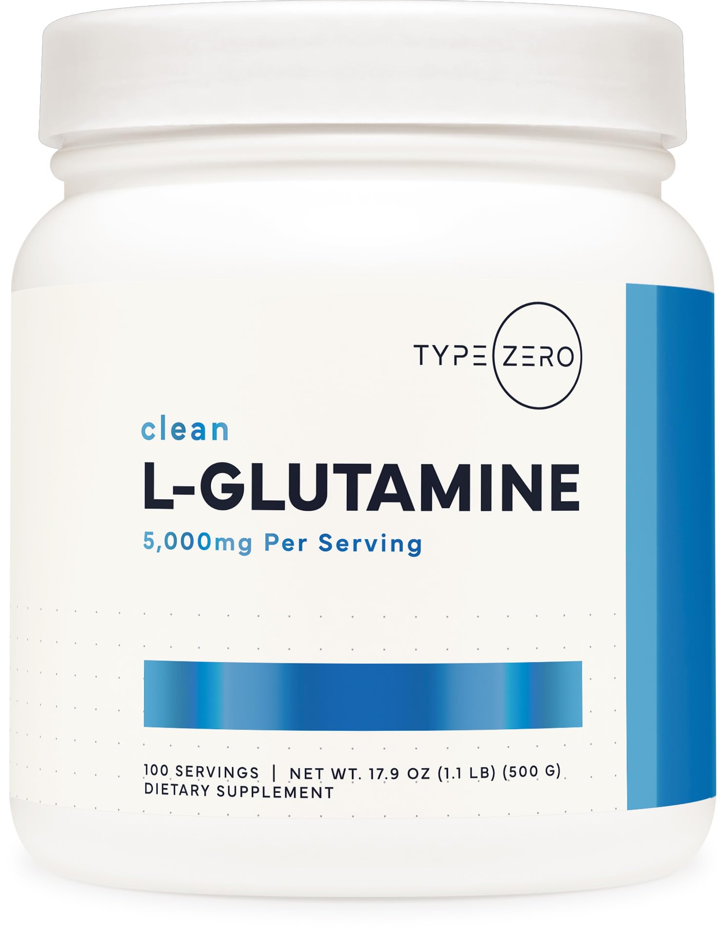 Type Zero L-Glutamine Powder (500G) 3-Month Supply Pure L-Glutamine Supplement - Vegan, Gluten Free, No Fillers Type Zero uk supplements