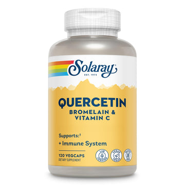 SOLARAY QBC Plex | Quercetin & Bromelain Plus Vitamin C | Year Round Immune Function & Respiratory Health Support | Non-GMO & Vegan | 120 VegCaps SOLARAY uk supplements