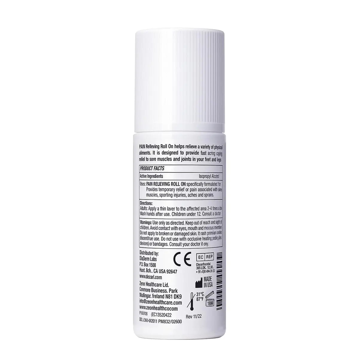 ClearZal Fast Acting Clear Pain Relieving Roll On Cooling Relief of Joint Pain, Muscle Pain, Muscle Soreness, and Swelling from Bruises or Injury - Non-Greasy - Homeopathy, 3.4oz Made in USA Clearzal uk supplements