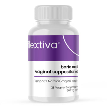 Flextiva Boric Acid Vaginal Suppositories - Boric Acid Pills for Women - Vaginal Health pH Balance for Women Flextiva uk supplements