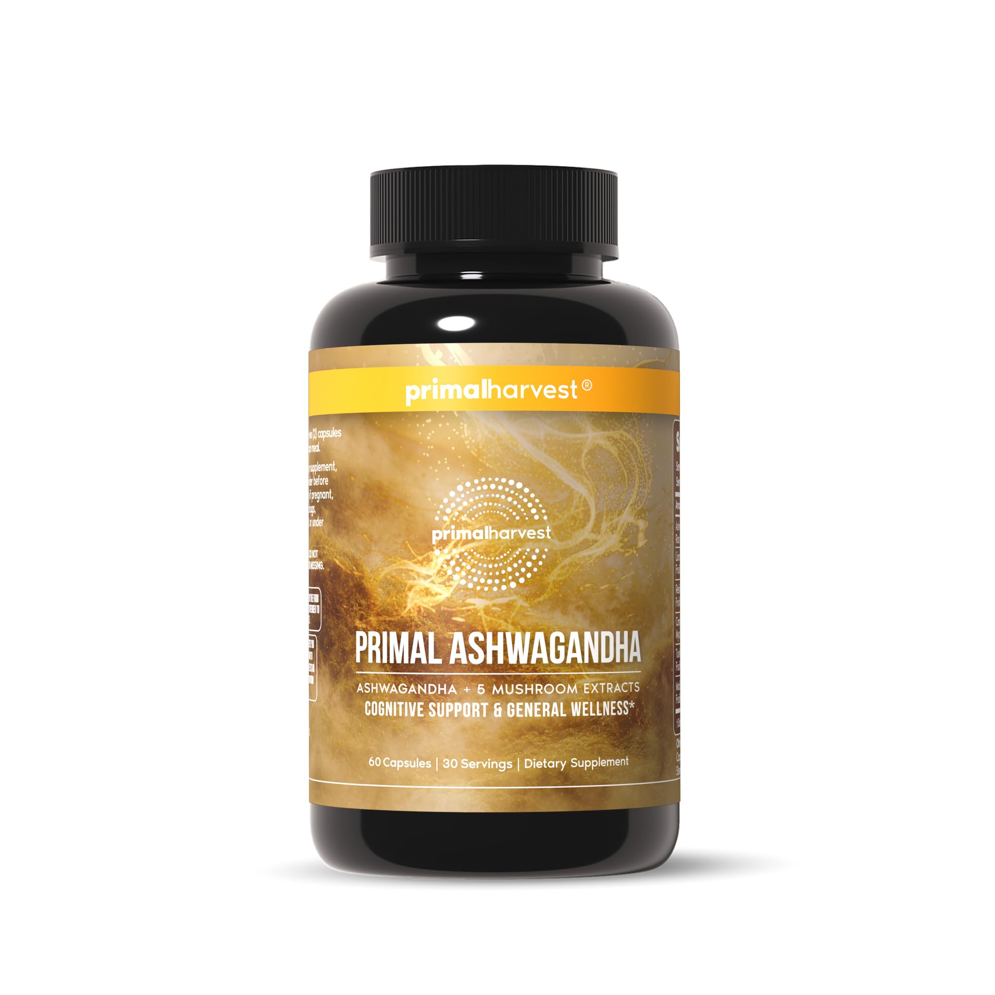 Primal Harvest Ashwagandha Supplement with 5 Mushroom Extracts: Lion’s Mane, Reishi, Cordyceps, Turkey Tail & Maitake for Immune Support & Cognitive Health Primal Harvest uk supplements