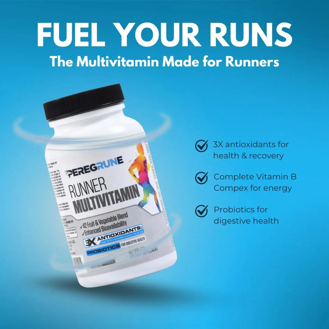 PEREGRUNE Runner Multivitamin | Engineered Vitamin with Antioxidants and Complete B Complex to Support Endurance & Energy | PEREGRUNE uk supplements