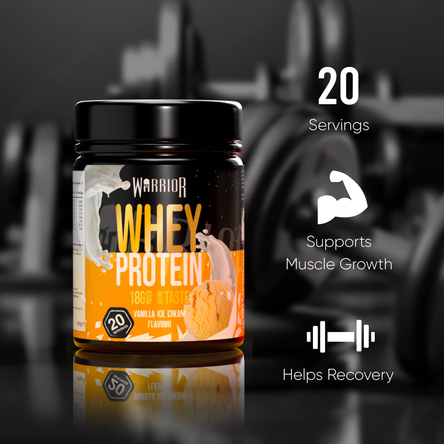 Warrior Whey Protein Powder – Up to 36g* of Protein Per Shake – Low Sugar, and Low Carbs Warrior uk supplements