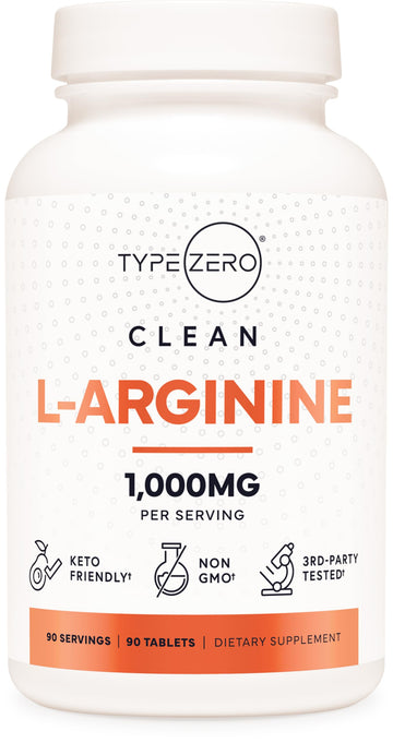 Type Zero L-Arginine 90 Tablets 1,000 mg per Serving - Non-GMO Type Zero uk supplements