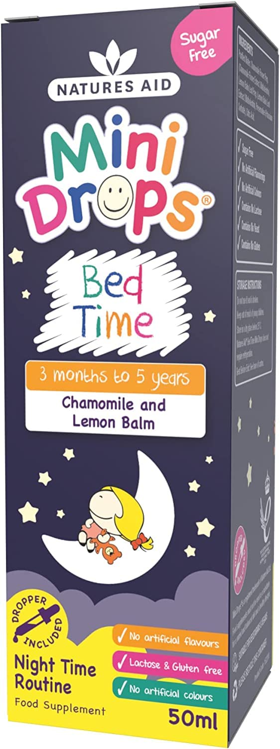 Natures Aid Bed Time Mini Drops for Children 3 Months - 5 Years, 50ml natures aid uk supplements