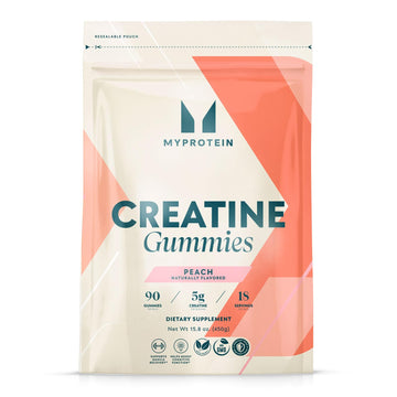 Myprotein Creatine Gummies, 5g Creatine Monohydrate per Serving, Peach, 90 Count, 18 Servings, Chewable Post/Pre Workout Strength & Recovery Sports Nutrition Supplement, Vegan, Non-GMO Myprotein uk supplements