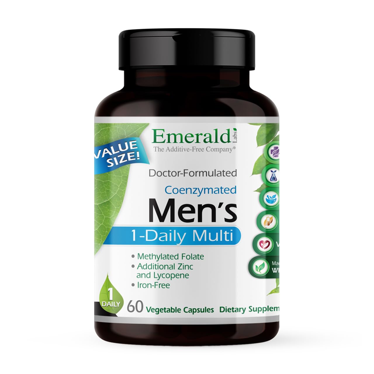EMERALD LABS Men's 1 Daily Multi - Additive-Free Men's Multivitamin - Includes Lycopene, Zinc, Vitamin D3, & More EMERALD LABS uk supplements