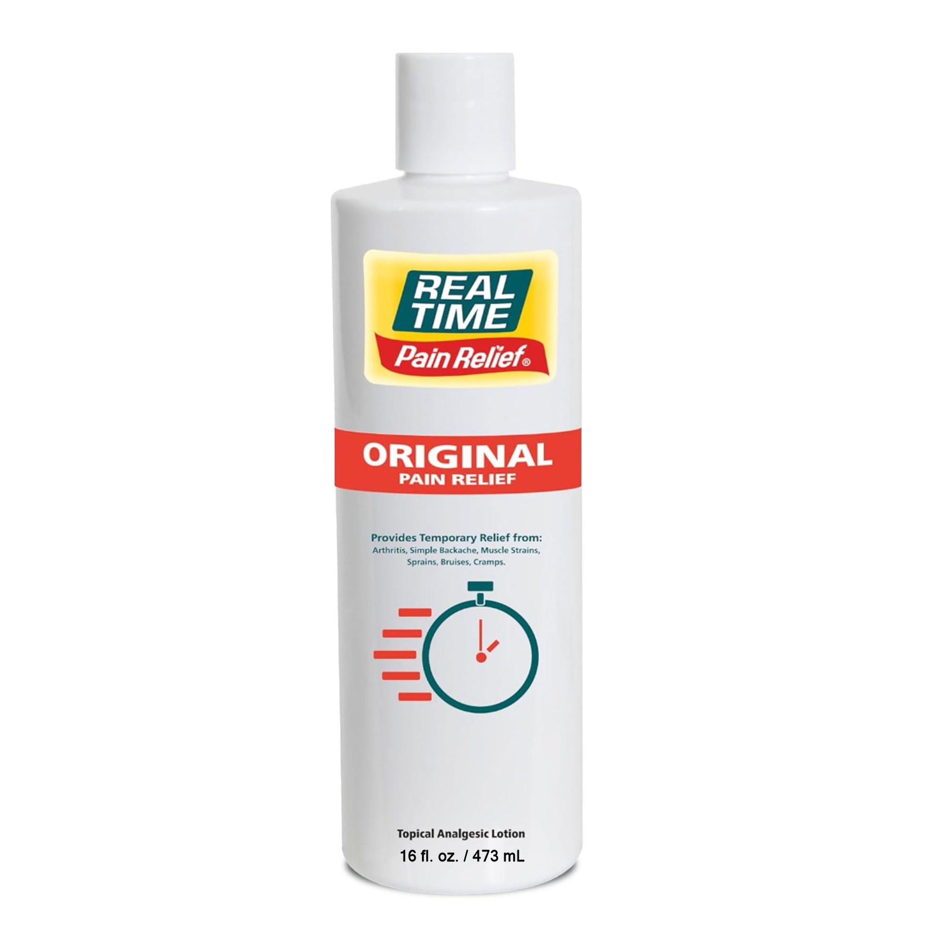Real Time Pain Relief Cream 16oz Bottle | 17 Natural Ingredients: 1.25% Menthol, Arnica & MSM | Muscle Strain & Joint Discomfort Relief for Arthritis, Cramps, Sprains, Bruises, Hands, Back & Knee Pain Real Time Pain Relief uk supplements
