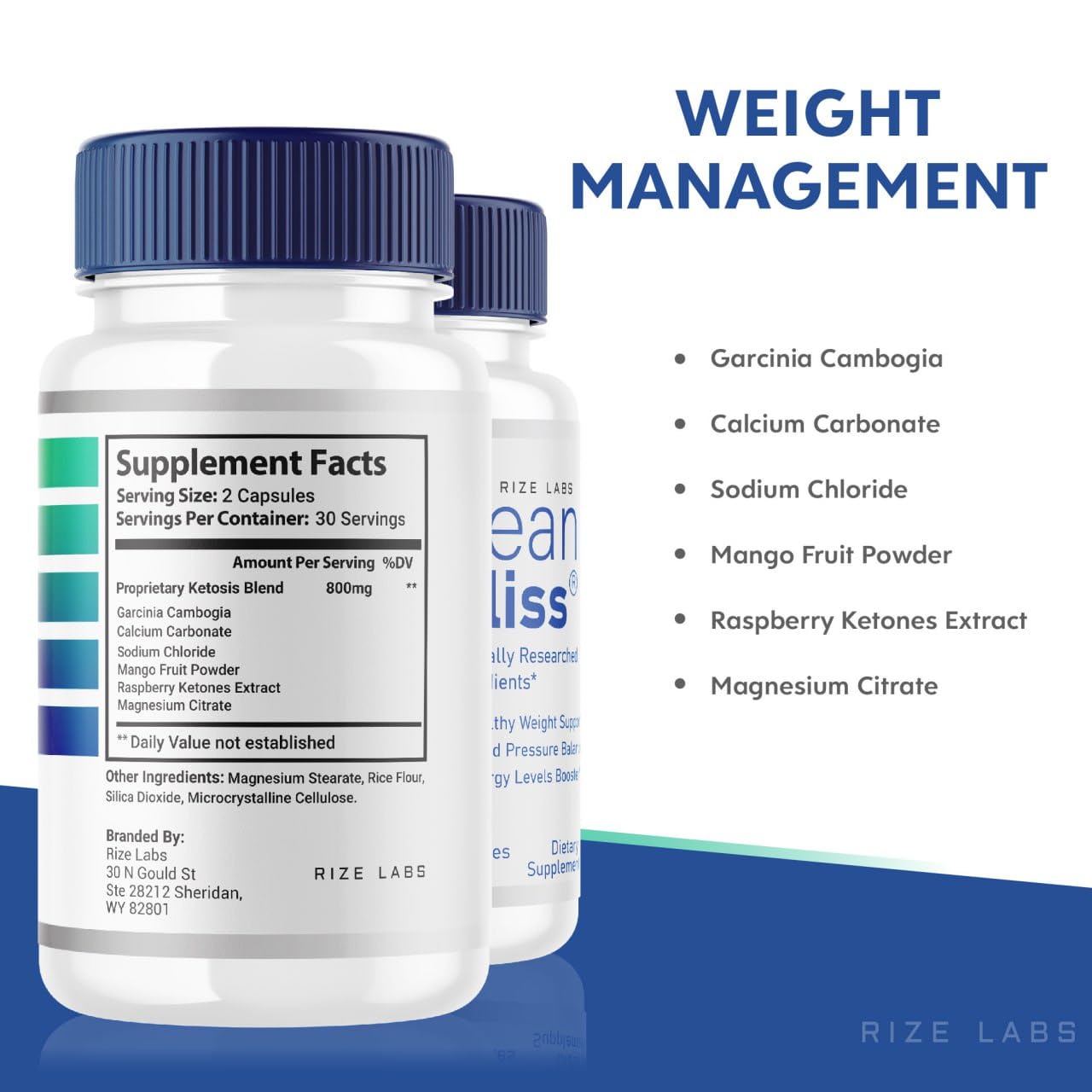 (3 Pack) Lean Bliss Weight Loss Pills, Lean Bliss Fat Burning Formula, LeanBliss Advanced rize labs uk supplements