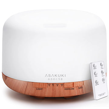 ASAKUKI 500ml Premium, Essential Oil Diffuser with Remote Control, 5 in 1 Ultrasonic Aromatherapy Fragrant ASAKUKI uk supplements