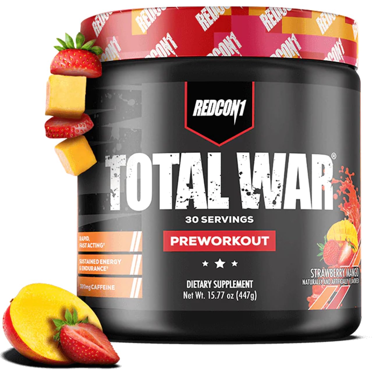 REDCON1 Total War Pre Workout Powder, Strawberry Mango - Beta Alanine + Citrulline REDCON1 uk supplements