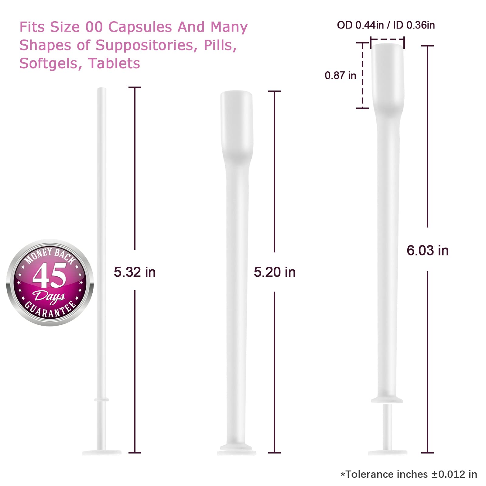 Nieteyrue (40 Packs) Disposable Vaginial Applicators Individually Wrapped Hygienic Fit Nieteyrue uk supplements