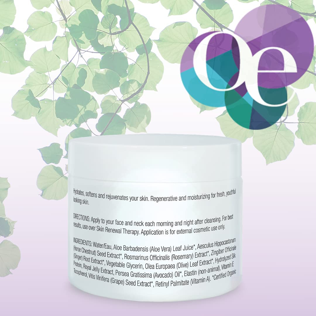Organic Excellence Organic Moisturizer Face Cream, All Natural Face Moisturizer with Silk Protein to Hydrate, Nourish Protect Skin and Promote Collagen Production Non-Toxic & Fragrance-Free 2 oz Organic Excellence uk supplements