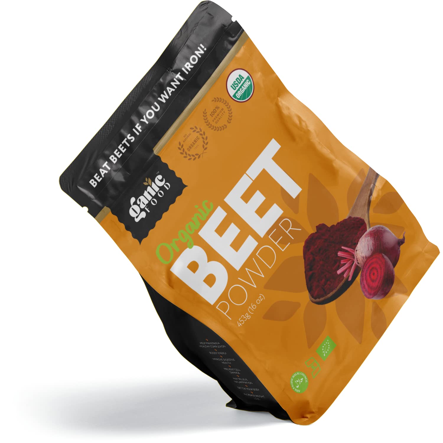 Ganic Food Organic Beetroot Powder, 16 Ounces Ganic Food uk supplements