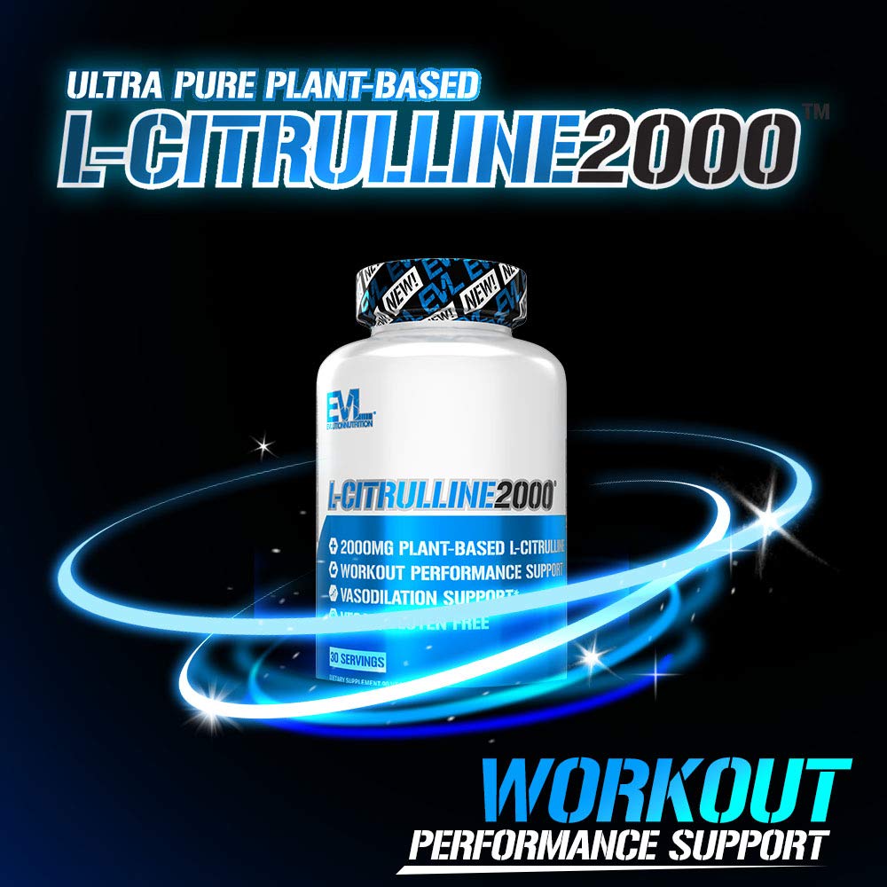 Evlution L-Citrulline2000 Nitric Oxide Supplement for Men Nutrition High Strength L Citrullin Evlution uk supplements