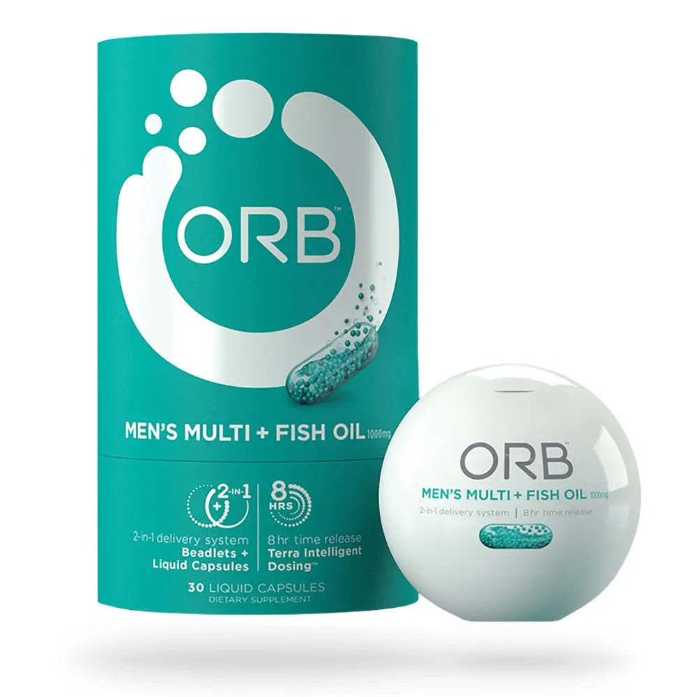 ORB Men’S MULTIVITAMIN + Fish Oil – A Complete Multi + Fish Oil |Heart Health Support, Antioxidant Support, Supports a Positive Mood Orb Wellness uk supplements