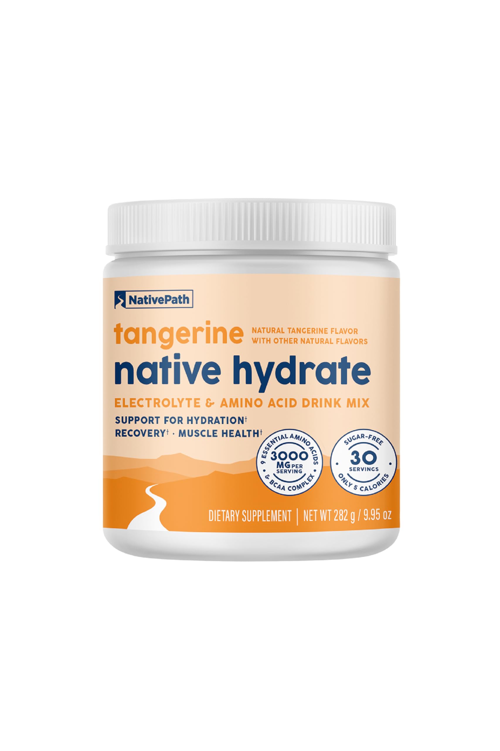 NativePath Hydrate, Zero Sugar, Electrolytes Powder with BCAAs, Tangerine Hydration, Keto & Paleo Friendly, 30 Servings NativePath uk supplements