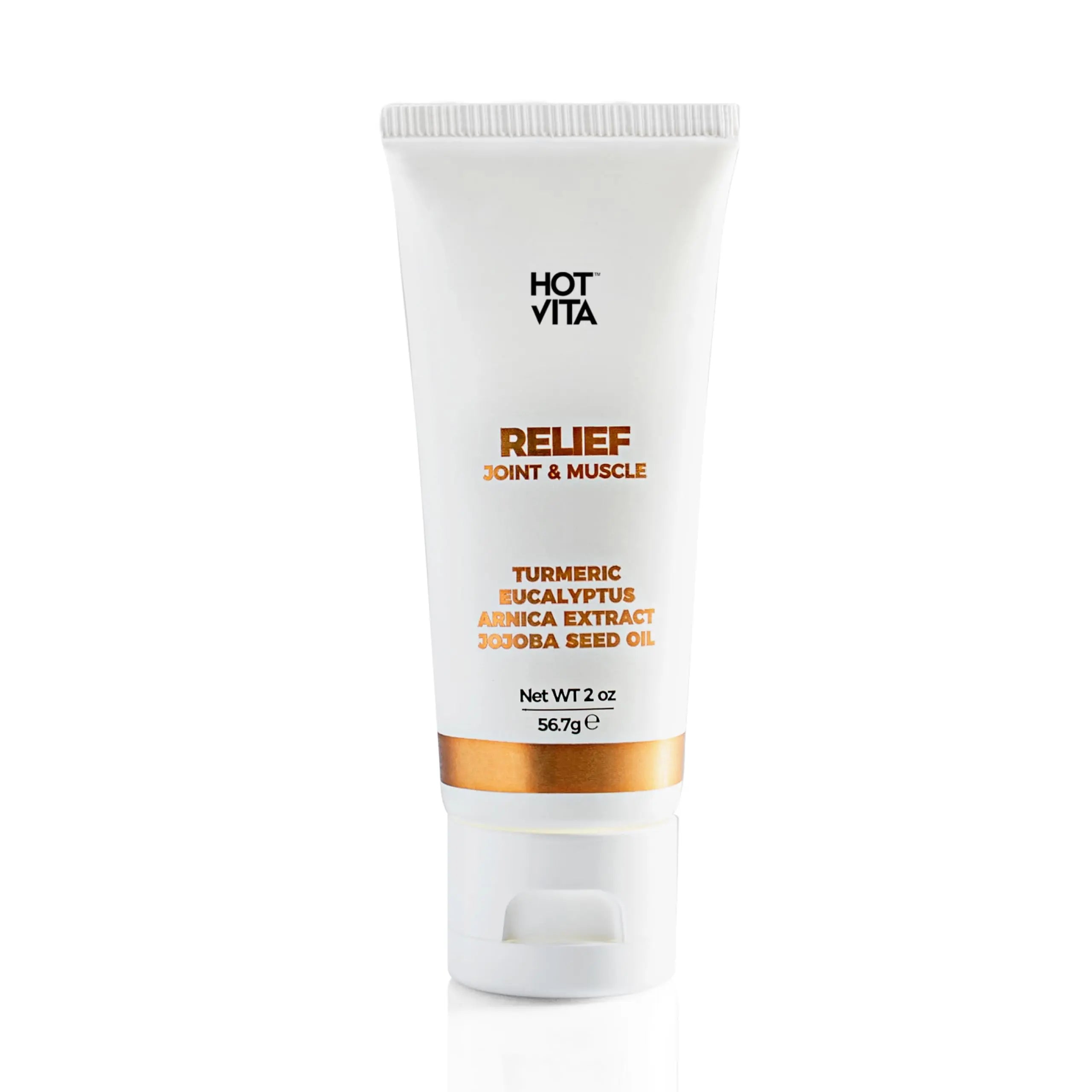Hot Vita Relief Gel - Plant-Based Cooling Gel with Arnica, Turmeric & Eucalyptus - Soothing Formula for Muscle Fatigue, Tired Legs Hot Vita uk supplements