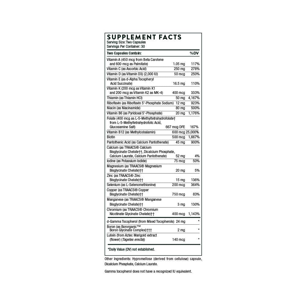 THORNE Basic Nutrients 2/Day - Comprehensive Daily Multivitamin with Optimal Bioavailab THORNE uk supplements
