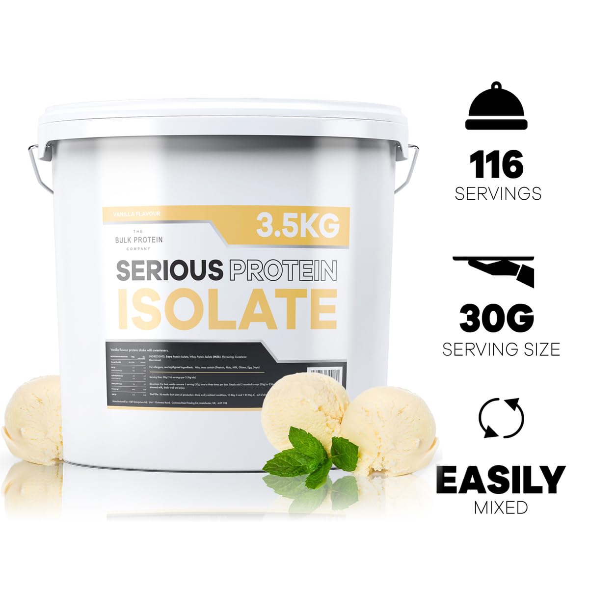 The Bulk Protein Company, Serious Protein Isolate – 3.5kg – Whey Protein Iso The Bulk Protein Company uk supplements
