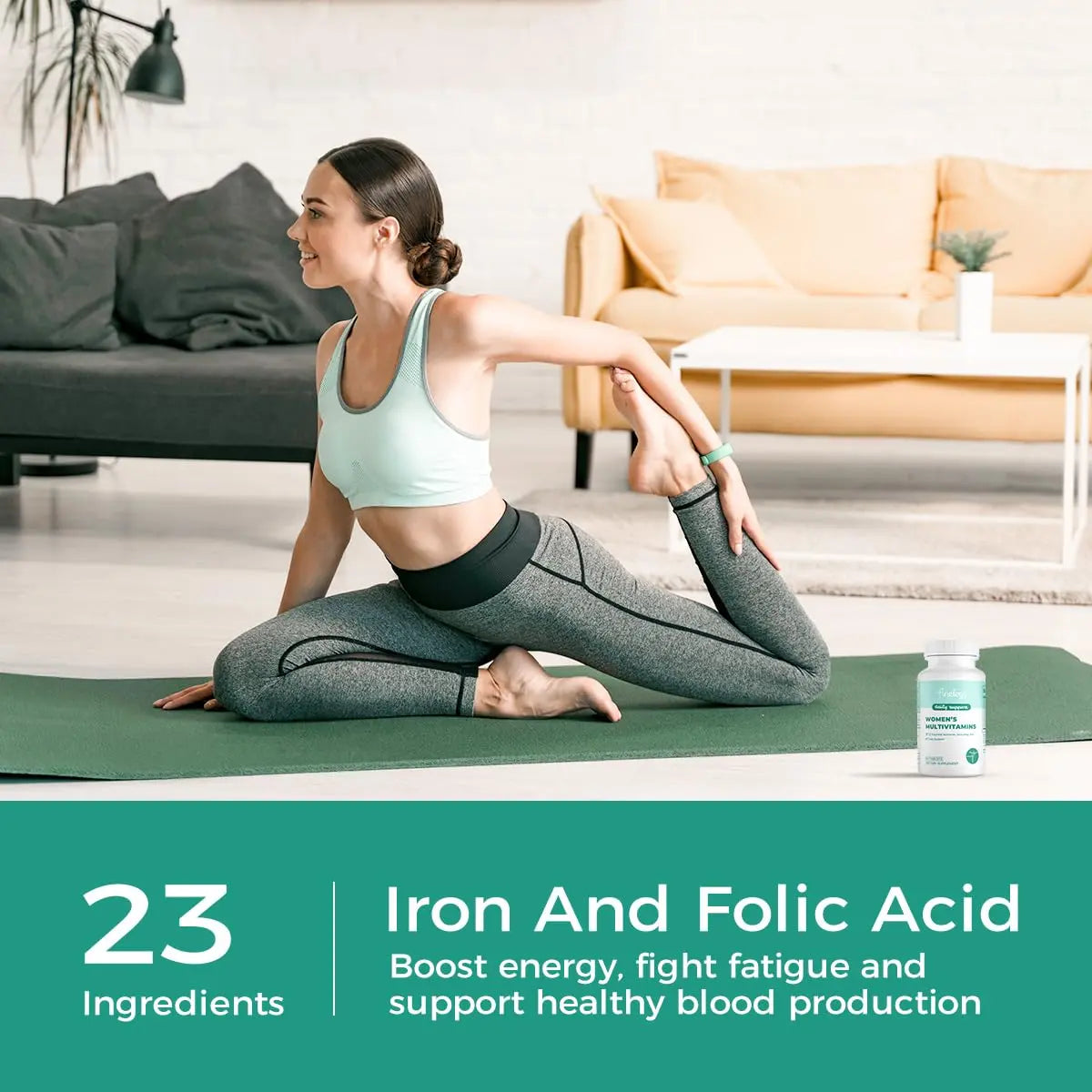 finelogy Womens Multivitamin - Essential Nutrients with Iron, Vitamins A, C, D3, K, B6 and B12 Supplements for Women’s Health, Energy Hair Skin & Nails finelogy uk supplements