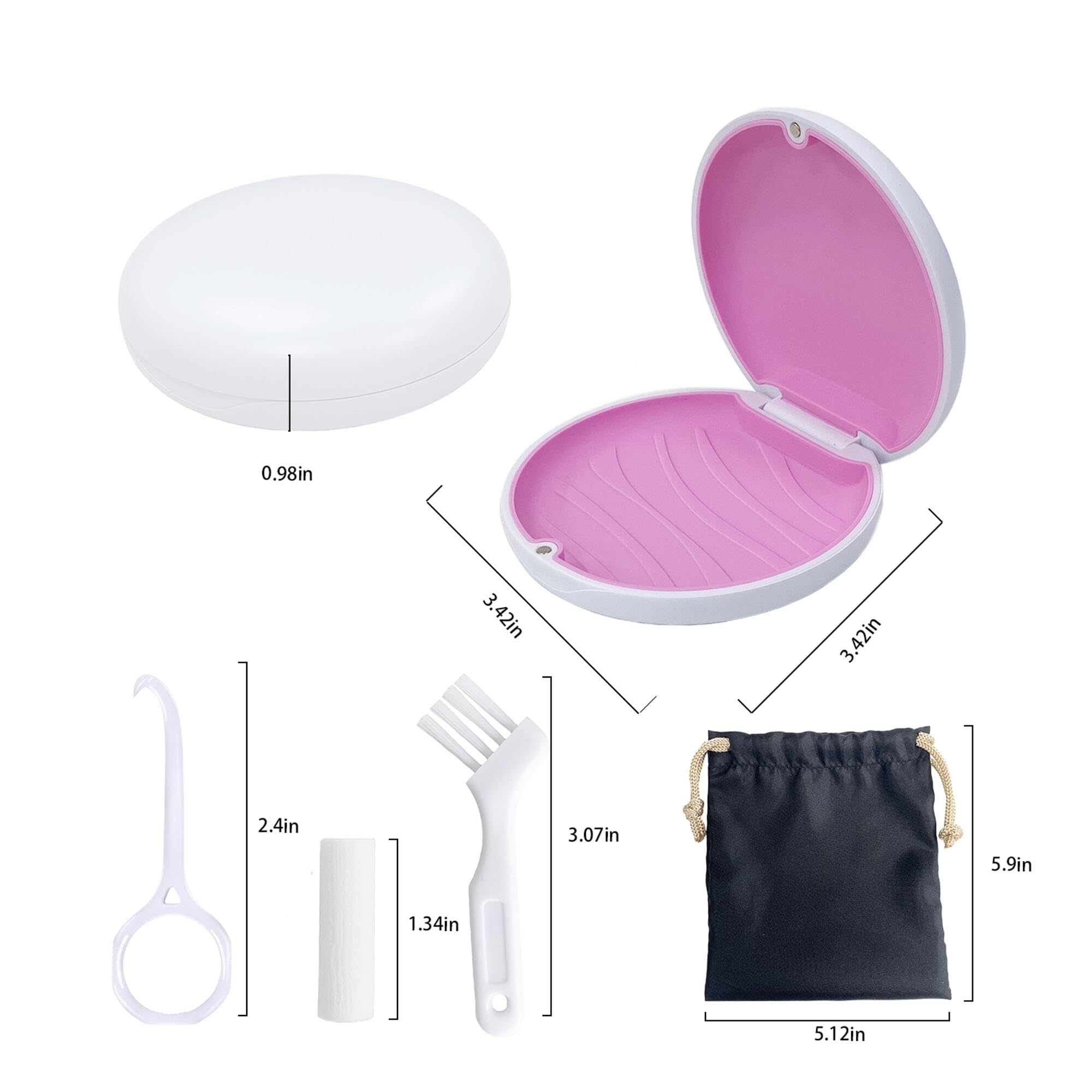 Retainer Case,Cute Slim Aligner Case Compatible with Invisalign,Retainer Holder with Aligner Remover Maoerdental uk supplements