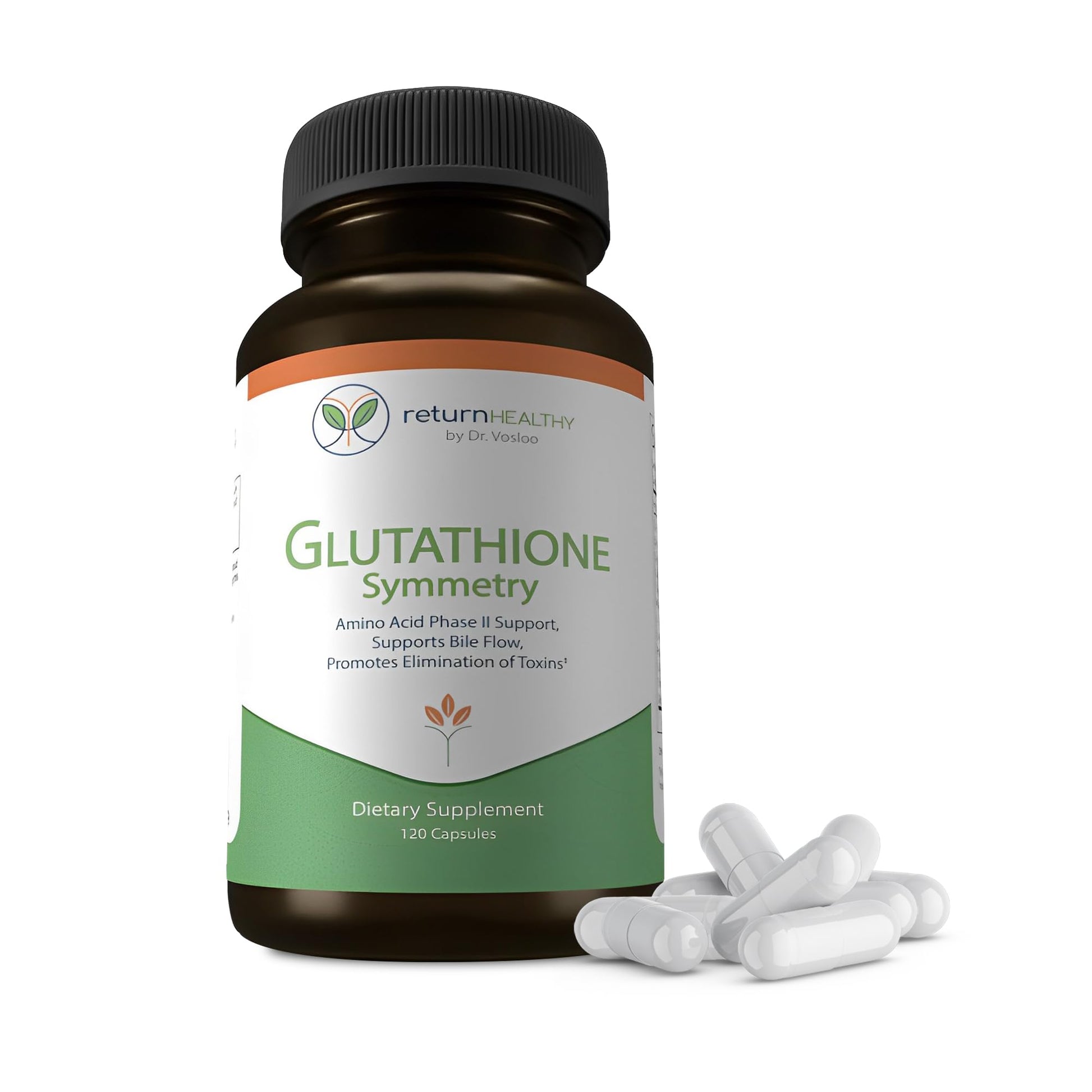 Return Healthy Glutathione Symmetry | S-Acetyl Glutathione Supplement | Antioxidants & Detoxification Supplement | Natural Cellular Support | All-Natural, Vegan, Non-GMO, 120 caps Return Healthy uk supplements