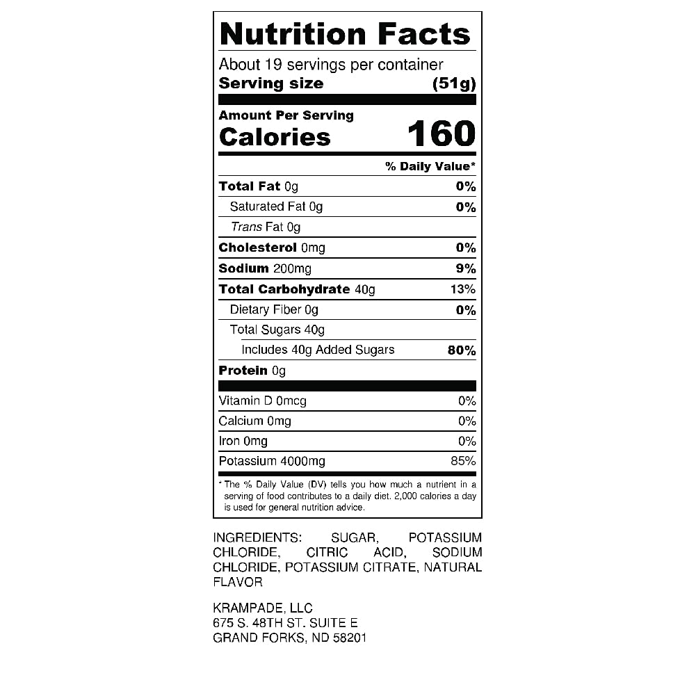 Krampade Original Lemon Lime 4K, 4000 mg Potassium Instant Cramp Relief Electrolyte Drink Powder | Designed for Athletes and Crampers | 19-Serving Resealable Pouch Krampade uk supplements