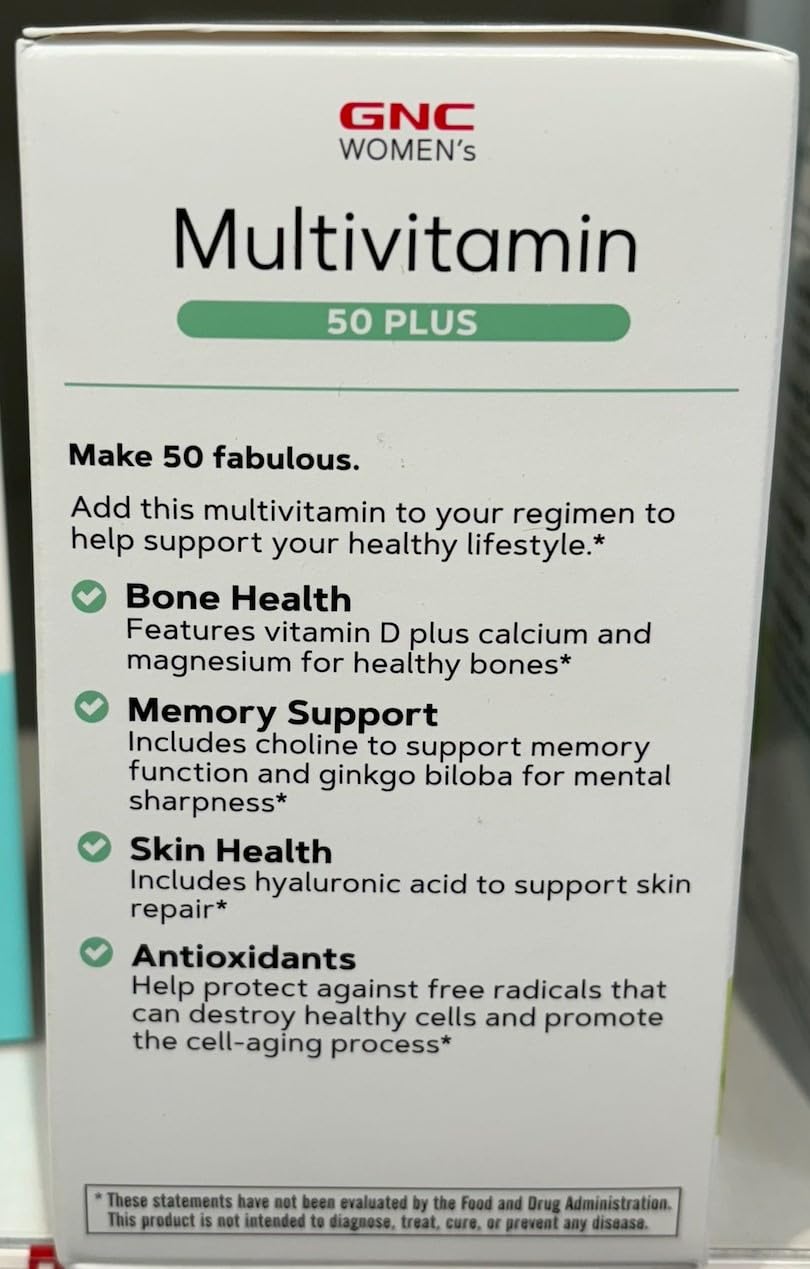 GNC Women's Multivitamin 50 Plus |Supports Bone, Eye, Memory, Brain and Skin Health GNC uk supplements