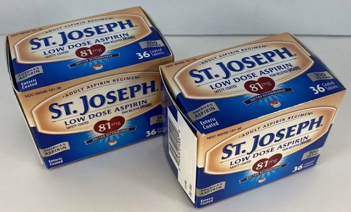 St. Joseph Pain Reliever, 81 mg, Enteric Coated Tablets, 36 ct. St. Joseph uk supplements