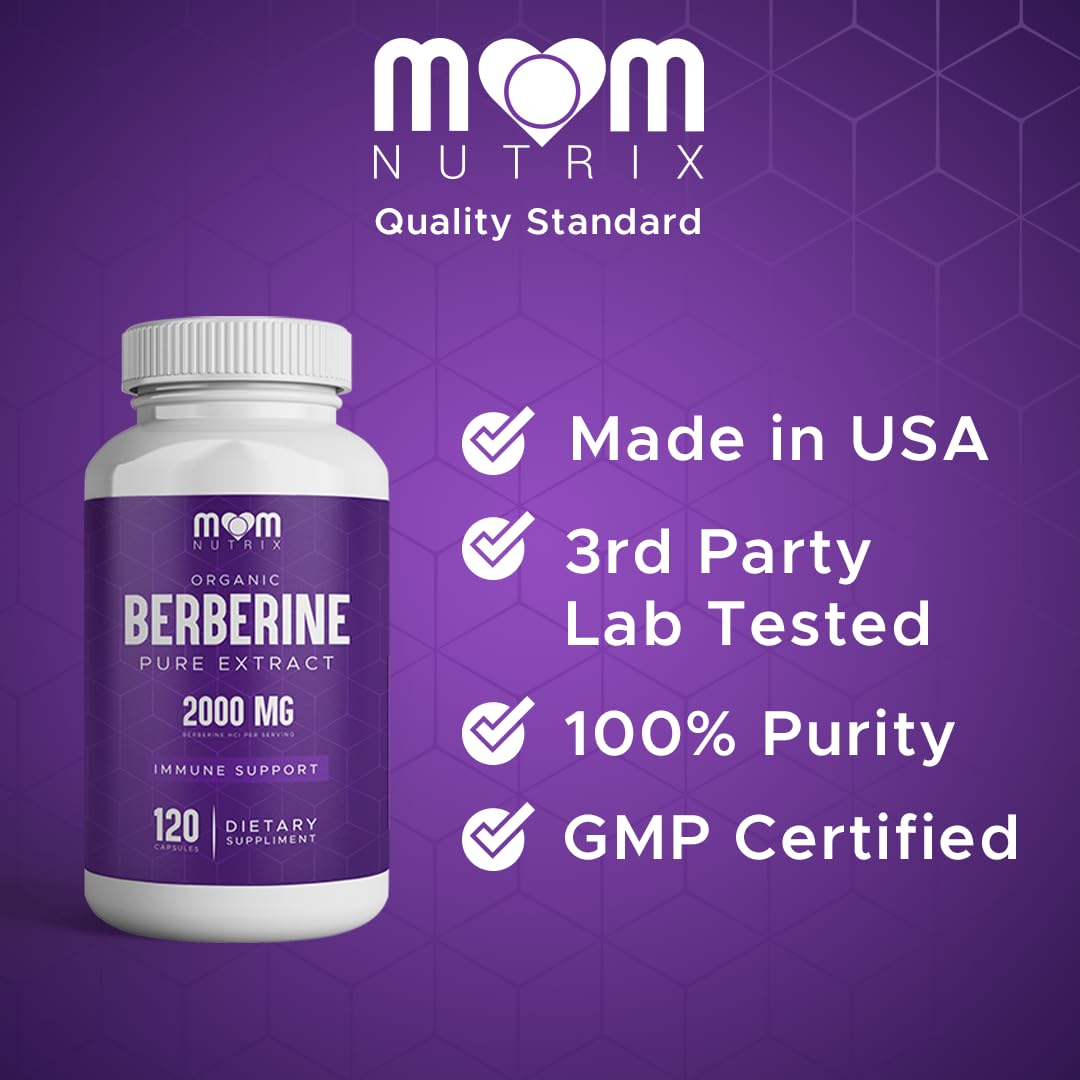 THE MONK Organic Berberine Extract 2000mg - Vegan, Non-GMO - Immune Support - Berberine HCL Supplement for Women & Men - 120 Capsules THE MONK uk supplements