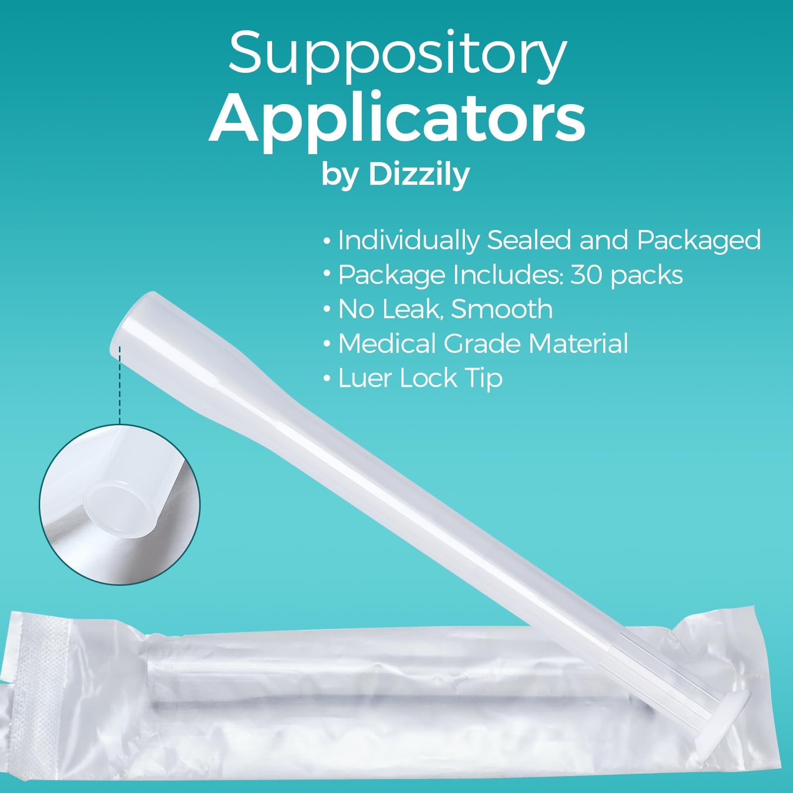 Dizzily 30 Pack Disposable Vaginal Suppository Applicators for Women, Individually Wrapped, Hygienic - Fits Most Boric Acid Suppositories, Pills, Tablet, Cap-sules and Feminine Care Applicator Dizzily uk supplements