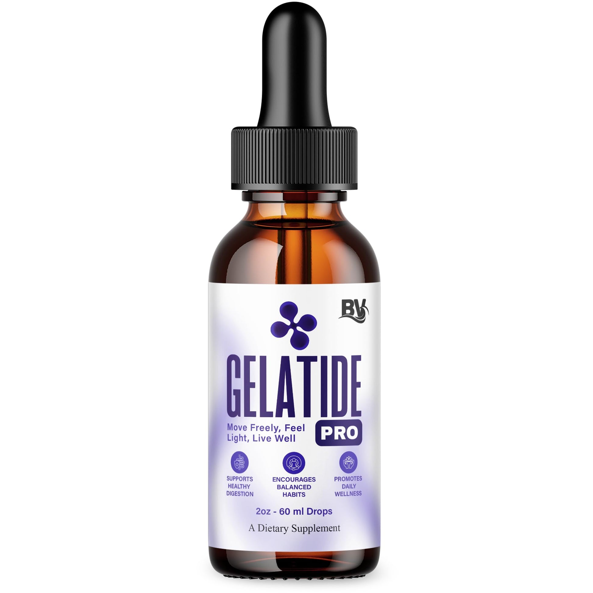 BLUE VIBE Gelatide Liquid Drops, Gela Tide Advanced Maximum Strength Overall Health & Wellness Support Supplement, Gelatide Premium Daily Health and Overall Energy Formula (2oz / 60ml) BLUE VIBE uk supplements