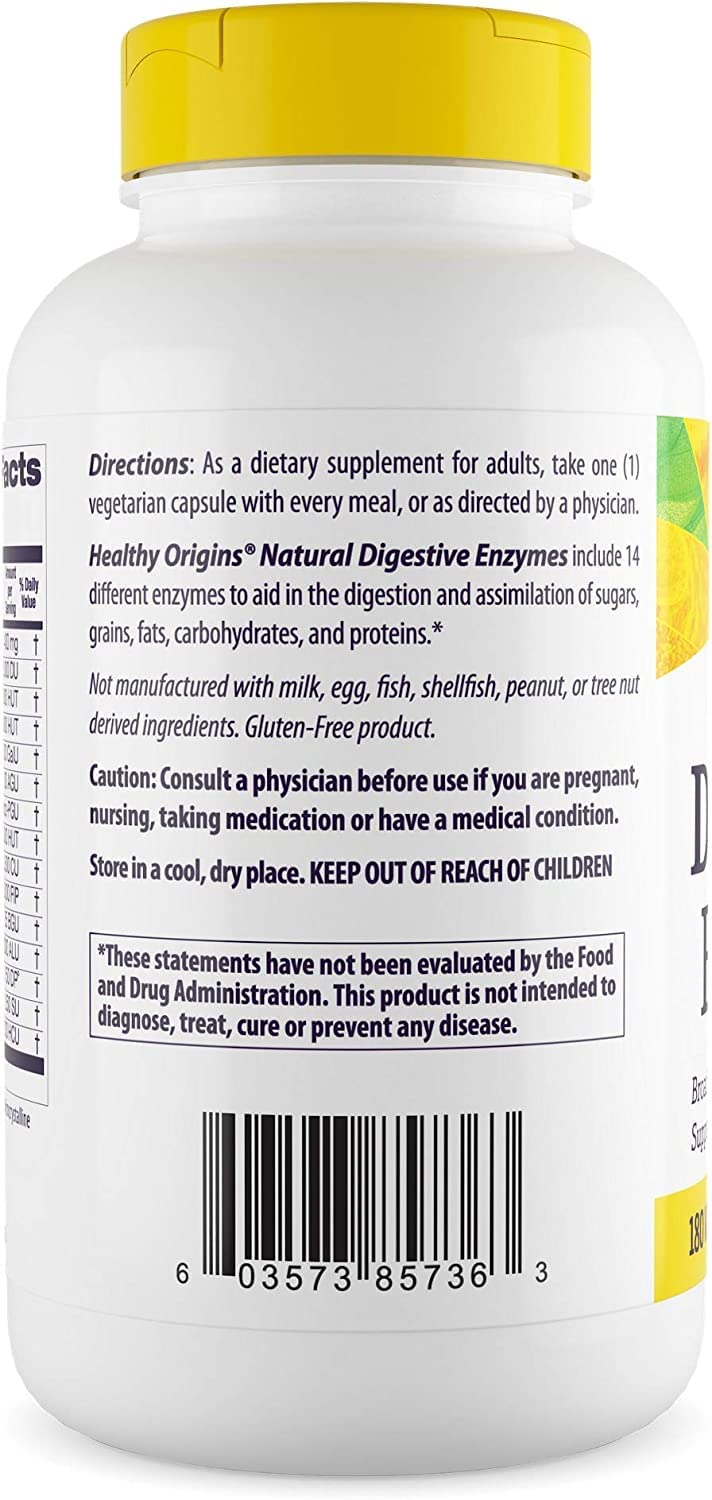 Healthy Origins Digestive Enzymes (NEC) Broad Spectrum - with Protease Healthy Origins uk supplements