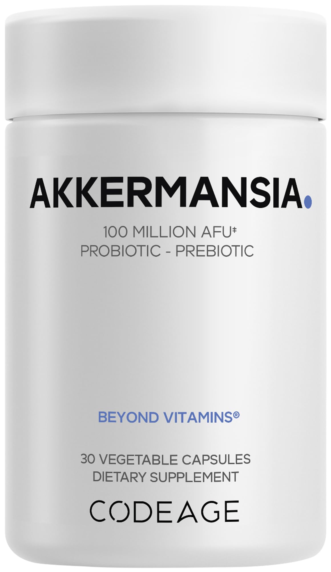 Codeage Akkermansia Synbiotic Supplement - 100 Million AFU Akkermansia Probiotic & Chicory Inulin Prebiotic - Chicory Root - 1 Capsule Per Serving - Non-GMO, Gluten-Free - 30 Capsules Codeage uk supplements