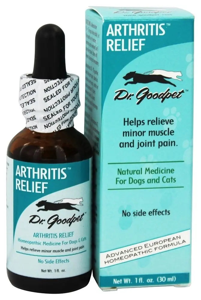 Dr. Goodpet Arthritis Relief Drops for Pets - Gentle Homeopathic Formula for Joint Stiffness & Mobility Support in Dogs & Cats - 1 oz Dropper Bottle Dr. Goodpet uk supplements