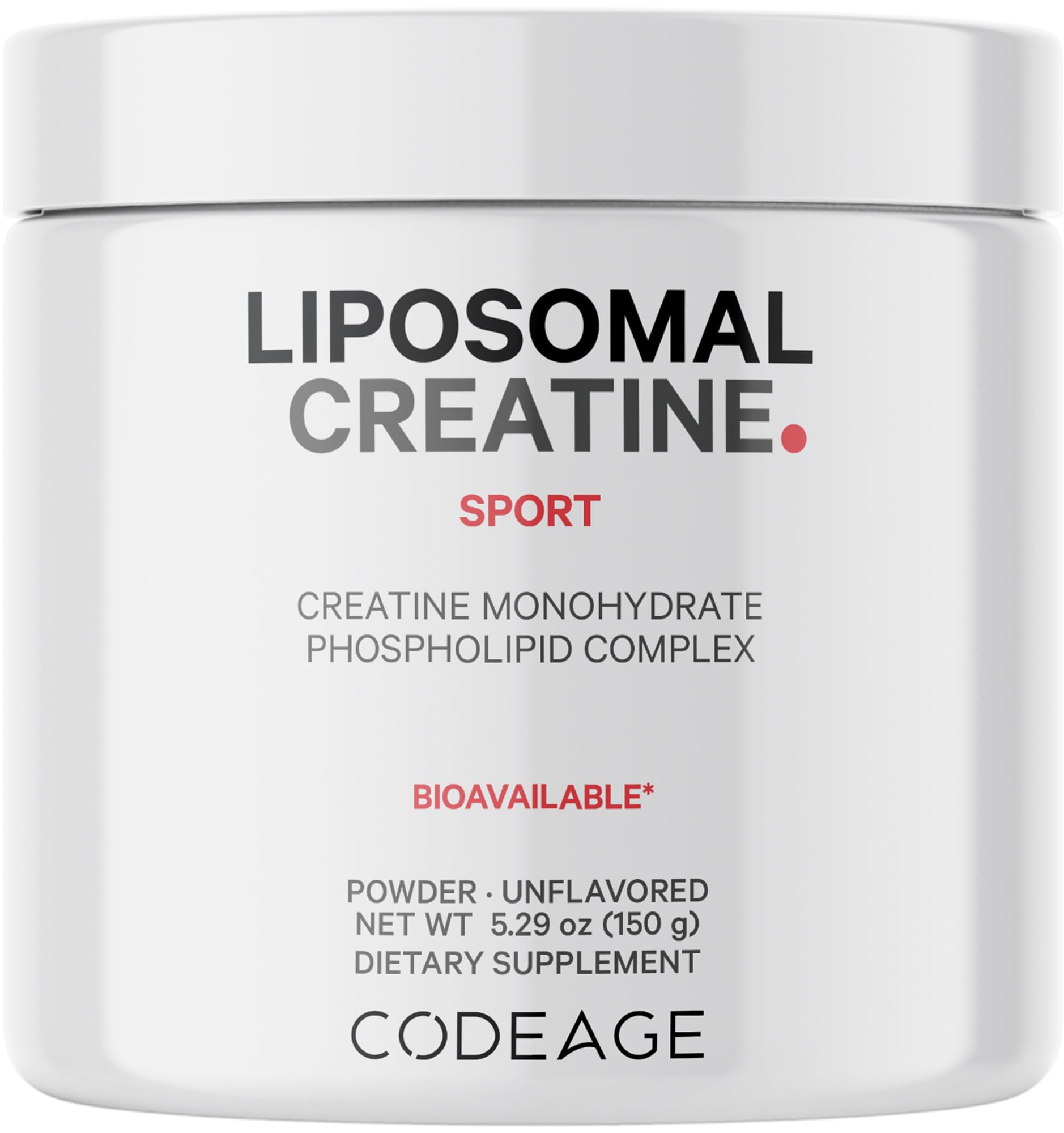 Codeage Liposomal Creatine Powder Supplement, Pure Creatine Monohydrate 5000mg, Pre Workout & Post Workouts - Unflavored Creatine, Micronized Creatine Powder - Creatinine for Sports - 30 Servings Codeage uk supplements