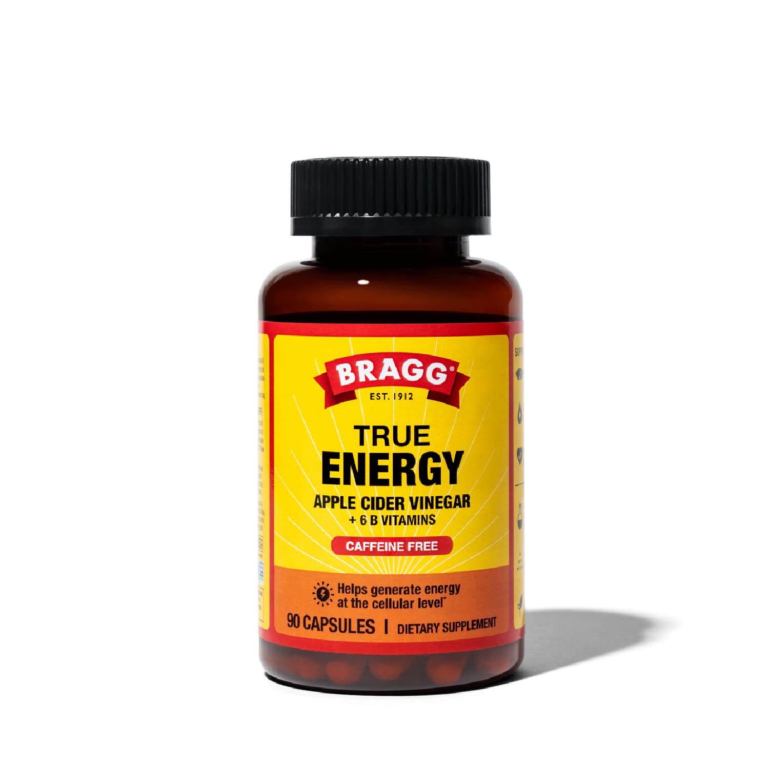 Bragg Apple Cider Vinegar True Energy Capsules – 6 B Vitamins – Caffeine Free Bragg uk supplements