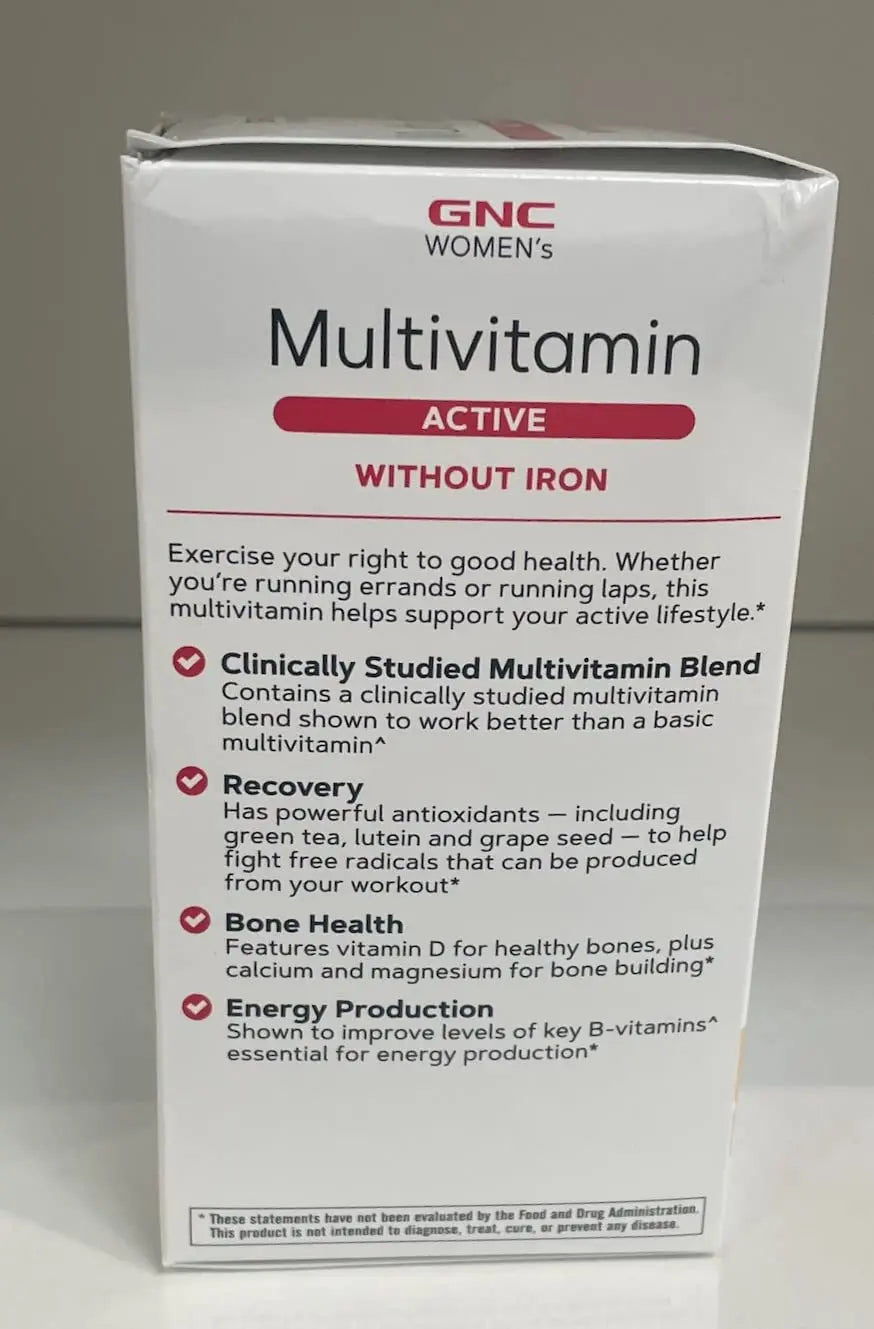 GNC Women's Multivitamin Active Without Iron, Supports an Active Lifestyle, 30+ Nutrient Formula, Promotes Bone & Joint Health GNC uk supplements