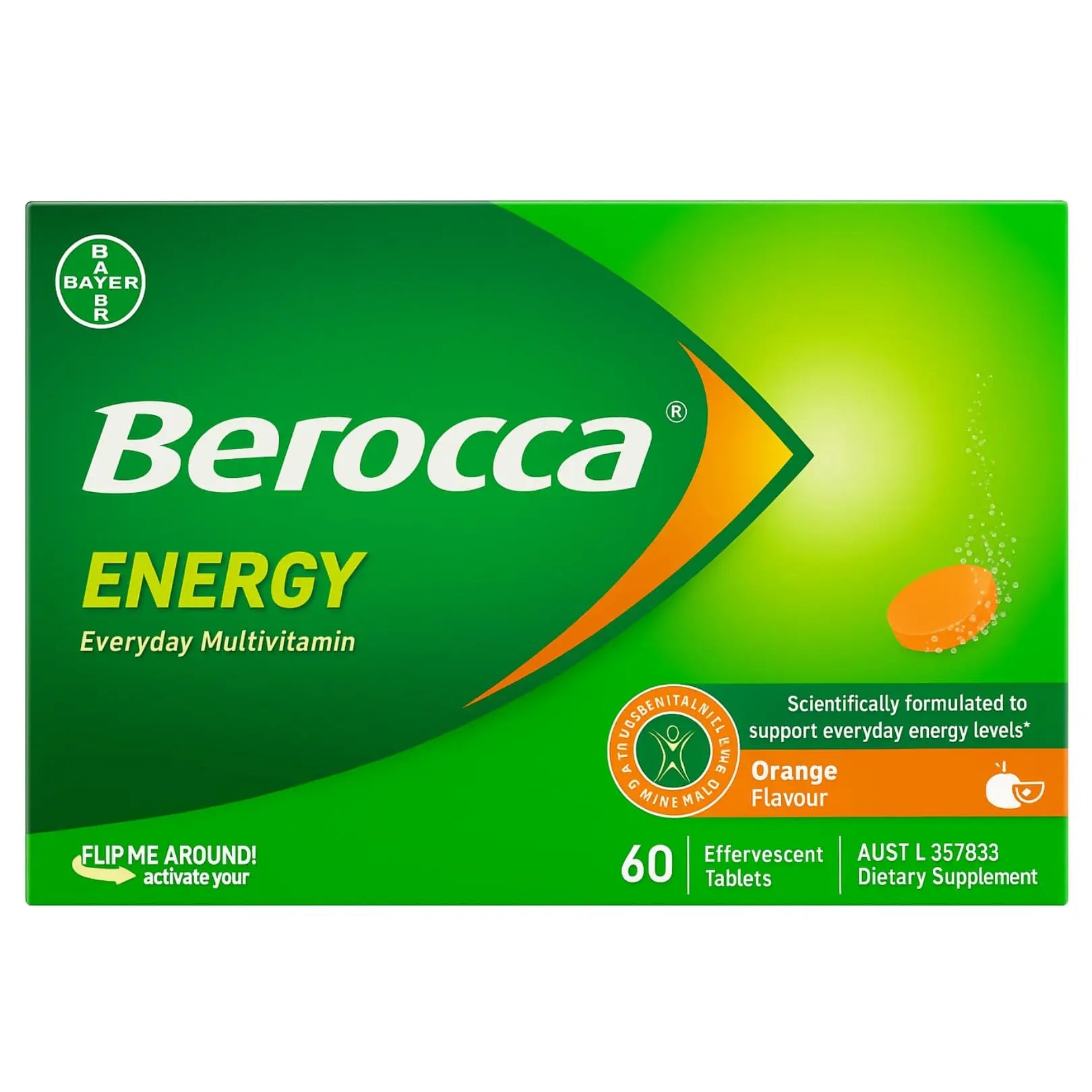 Berocca Energy Vitamin B & C Orange Flavour Effervescent Tablets 60 Pack Berocca uk supplements