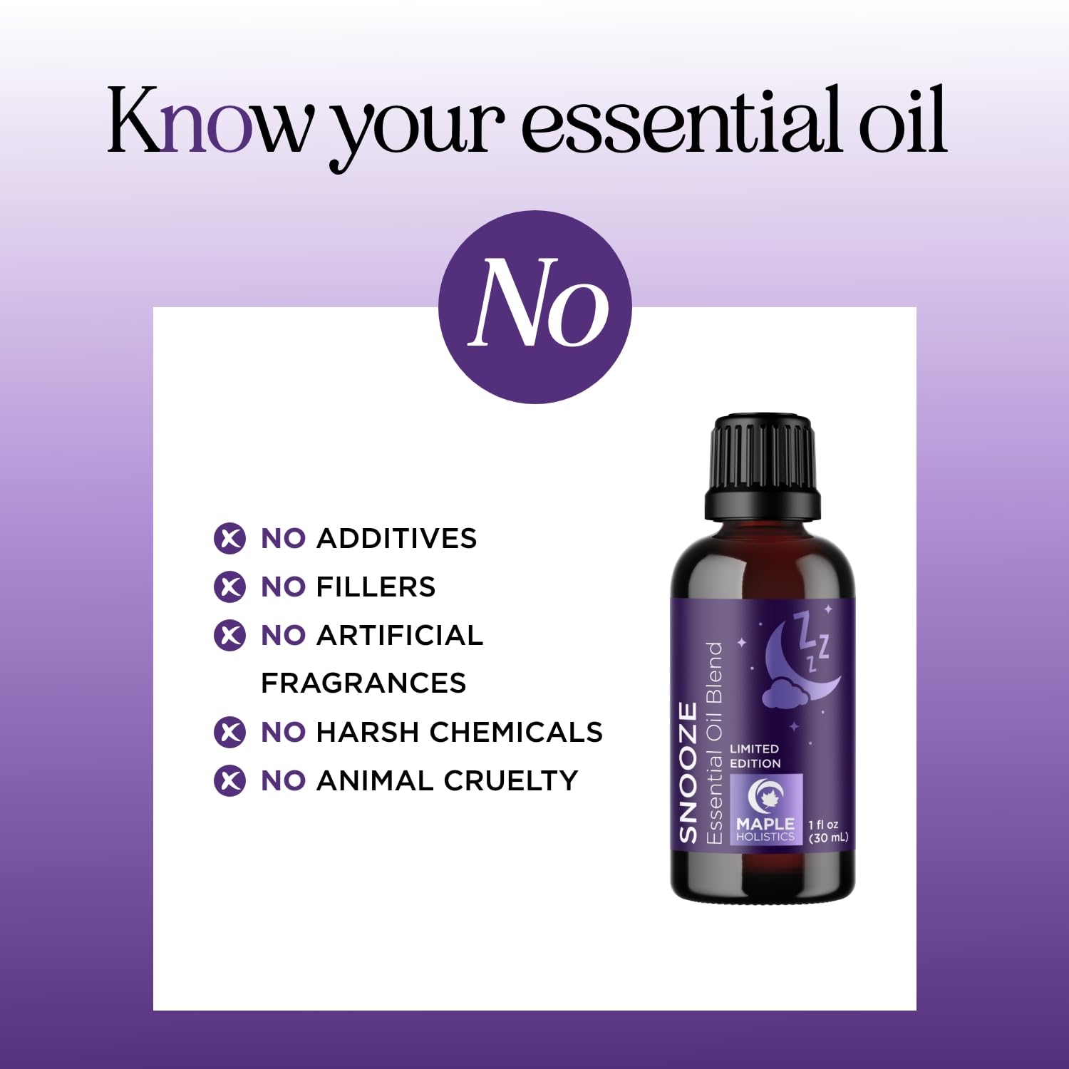 Sleep Essential Oil Blend for Diffuser - Snooze Blend Essential Oil for Sleep with Roman Chamomile Maple Holistics uk supplements