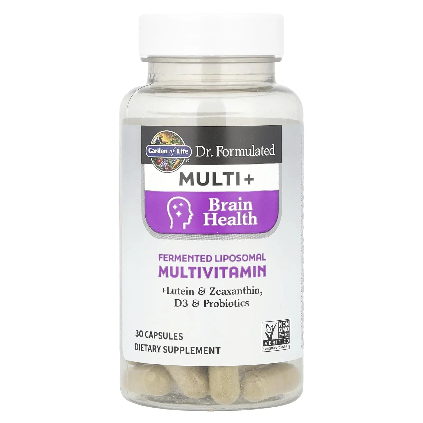 Garden of Life Dr Formulated Multi+ Brain Health, Fermented Liposomal Multivitamin + Lutein & Zeaxanthin, Vitamin D3 & Probiotics Garden of Life uk supplements
