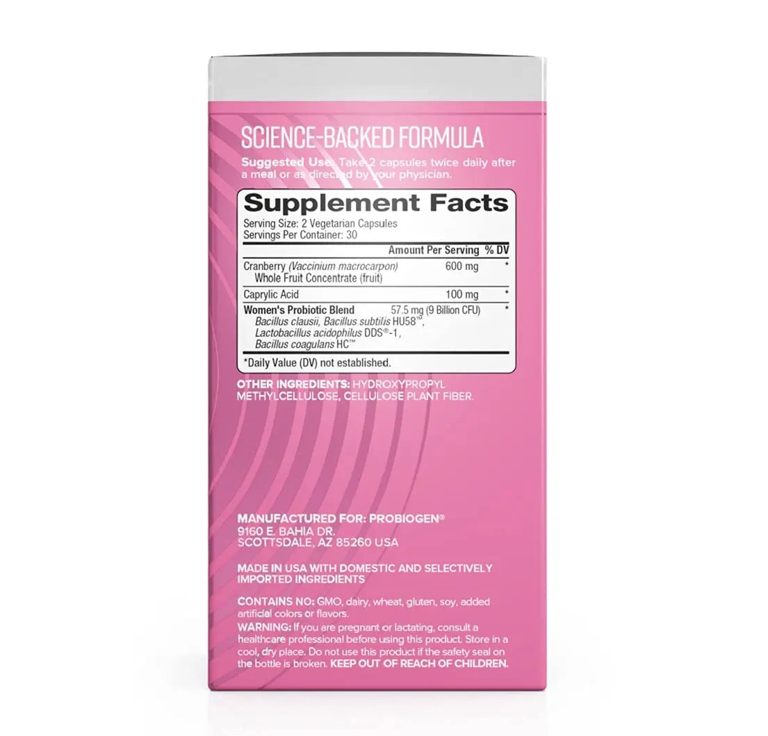 Women’s Daily Probiotic Supplement – Vitality Probiotic with Smart Spore Technology, Lactobacillus Cultures, Gut & Vaginal Health Support, Gluten-Free, Non-GMO - 60 Capsules Probiogen uk supplements