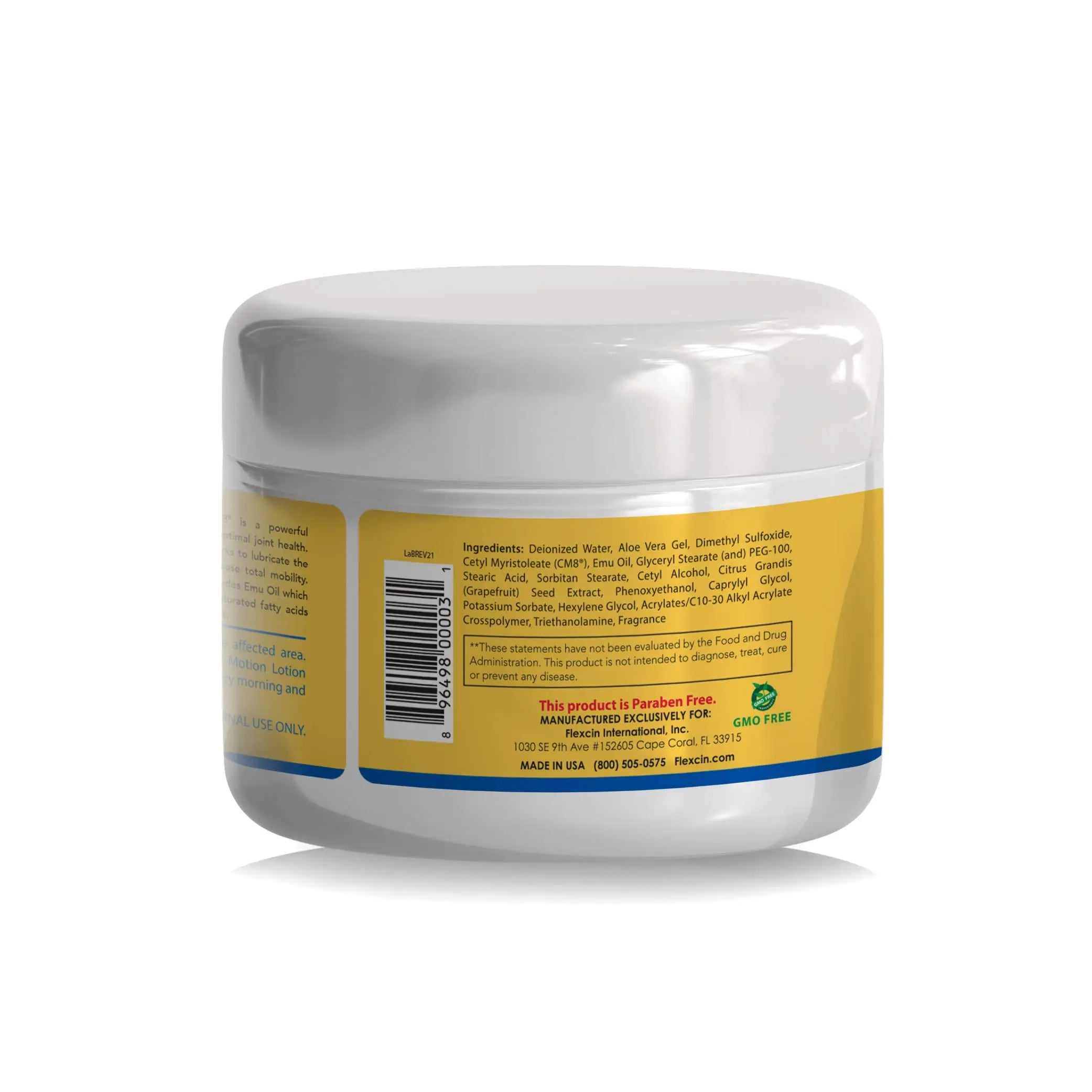 Flexcin Motion Lotion with CM8 - Joint & Muscle Therapy Cream for Back, Neck, Knee, Hand, Foot - Fast Absorbing with DMSO, Emu Oil, Aloe Vera - Non-Greasy 4oz Jar Flexcin uk supplements